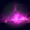 Pink turbulent flame on dark background. 3d rendering