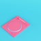 Pink turntable on bright blue background in pastel colors