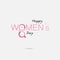 Pink Typographical Design Elements.Happy Women`s day.International Women`s day symbol. Minimalistic design for international wom