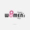 Pink Typographical Design Elements.Happy Women`s day.International Women`s day symbol. Minimalistic design for international wom