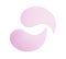 Pink under eye patches on white background, top view. Cosmetic product