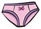 Pink underpants, illustration, vector