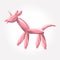 Pink unicorn balloon. Toy balloon for party birthday illustration