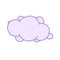 Pink unicorn cloud with space for text. Cute clouds vector illustration for kids. isolated design children, stickers for