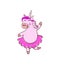 Pink Unicorn Vector.Pony unicorn ballerina