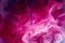 Pink universe abstract background, swirling galaxy smoke, alchemy dance of love and passion. Mysterious esoteric outer space, exop