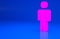 Pink User of man icon isolated on blue background. Business avatar symbol user profile icon. Male user sign. Minimalism