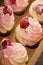 Pink vanilla and raspberry cupcakes