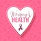 Pink vector background with heart frame. October Breast Cancer Awareness Month Campaign