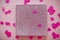 Pink velours book or album for photos