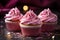 Pink Velvet Cupcakes tasty dessert background