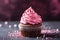 Pink Velvet Cupcakes tasty dessert background
