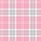 Pink vintage plaid seamless pattern. Female fabric texture. Vector eps10
