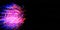 Pink violet blue boheh circles digital motion firework explosion glitch, glowing lights party background. Techno psychedelic