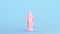 Pink Virgin Mary Woman Religious Holy Mother Modern Kitsch Statue Blue Background Front View