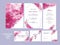 Pink Watercolor Effect Wedding Invitation, Menu Detail, Thank You, Table Number and RSVP