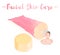 pink watercolored painting vector illustration of a beauty utensil moisturizing cream tube for face.