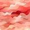 Pink waves with a gradient background in soft cubism style (tiled)