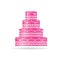 Pink Wedding cake logo