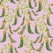 Pink with whimsical green peas seamless pattern background design.