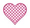 Pink and White Checkered Heart