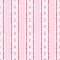 Pink and White Floral Stripes Background Vector Seamless Pattern. Modern Classic Geometric pattern. Monochrome Flowers