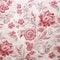 Pink And White Floral Wallpaper With Jacquard Detailing