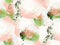Pink white and green bubble wavy textured seamless pattern