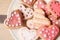 Pink and White Heart Cookies