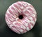 Pink and white iced donut