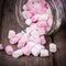 Pink and white marshmallows