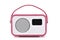 Pink and white radio receptor