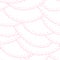 Pink and white scalloped lacy edge embroidery, seamless pattern, vector