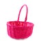 Pink wicker basket