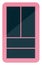 Pink window, illustration, vector