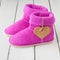 Pink winter boots