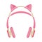 Pink Wireless Headphones, Accessory for Music Listening or Gaming Vector Illustration