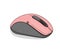 Pink wireless mouse on a white background