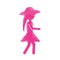 pink woman walk icon image