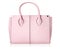 Pink women bag isolated.