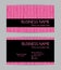 Pink wooden graphic business card design. Front and back.