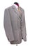 Pink woolen jacket with shirt and tie isolated