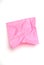 Pink wrinkled post it note