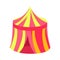 Pink And Yellow Circus Kiosk Canopy, Fairy Tale Candy Land Fair Landscaping Element In Childish Colorful Design Isolated