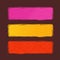 Pink Yellow Red Horizontal Blank Banners