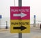 Pink and Yellow Running Course Sign