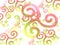 Pink Yellow Swirls Background