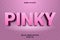 Pinky editable text effect cartoon style