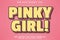 Pinky Girl editable text effect emboss comic style