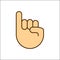 Pinky promise icon finger vector trustworthy swear cooperation friendship. Pinky promise emoji